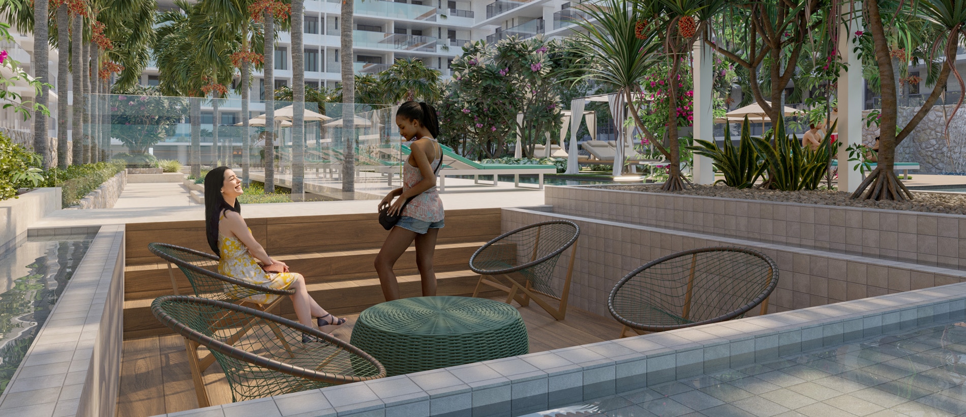 Lounge à beira da piscina